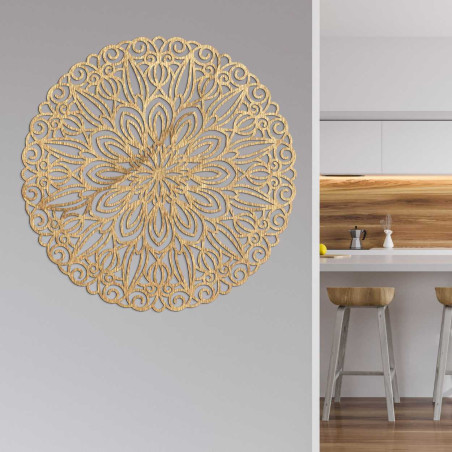 Elegantná drevená mandala na stenu Elegantná drevená mandala na stenu