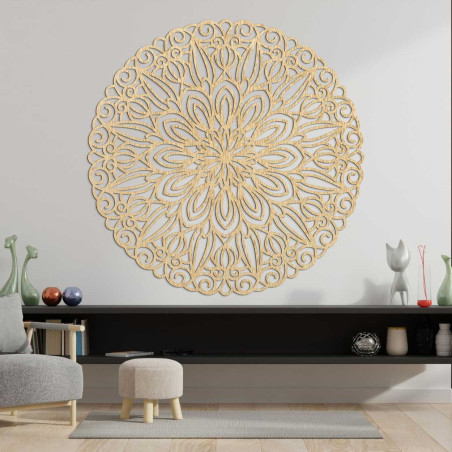 Elegantná drevená mandala na stenu Elegantná drevená mandala na stenu