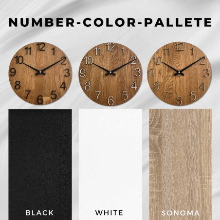 Záber na hodinový ciferník vyrobený z dreva s čistým a jednoduchým vzhľadom. Záber na hodinový ciferník vyrobený z dreva s čistým a jednoduchým vzhľadom.