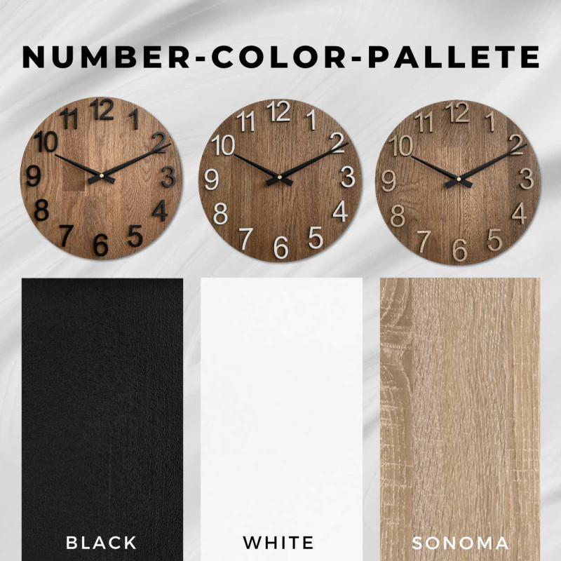 Elegantné drevené hodiny do obývačky - TORGGENT