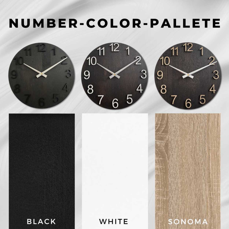 Okrúhle hodiny z dreva s jednoduchým minimalistickým dizajnom