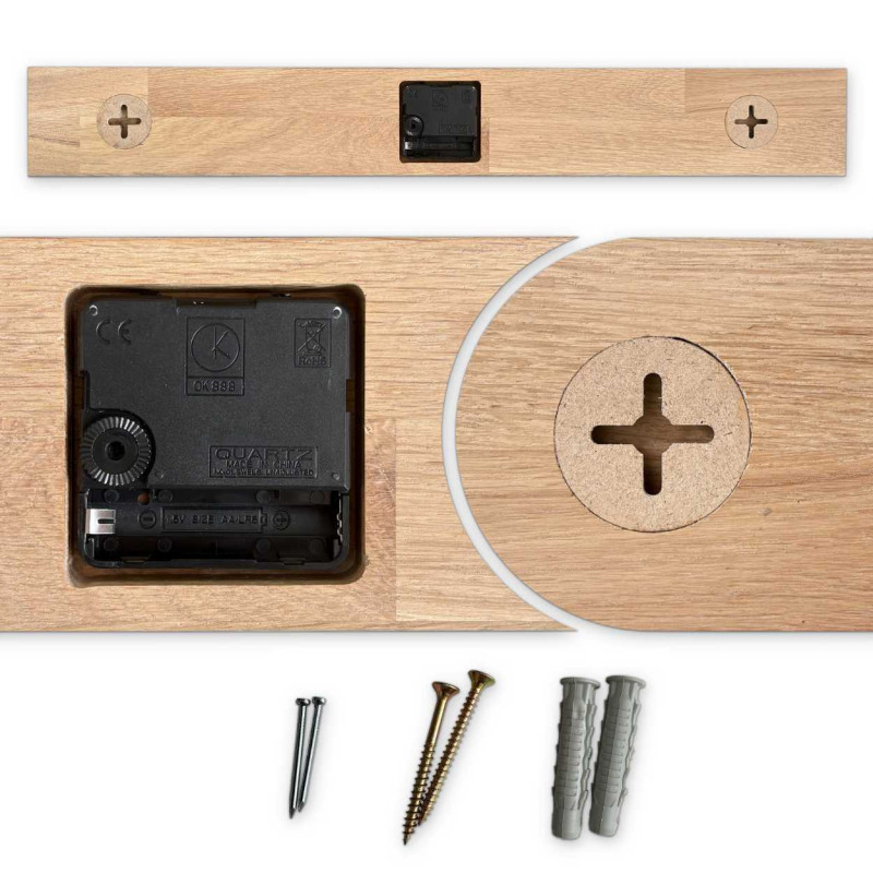 Minimalistické drevené nástenné hodiny s...