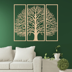 Nástenná dekorácia Strom života: prírodný dizajn v troch častiach 2