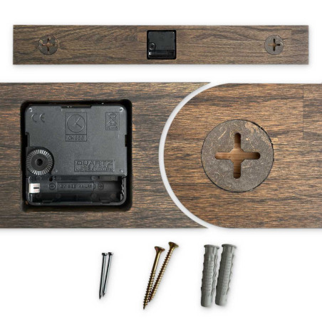 Ručne vyrobené zvislé dubové nástenné hodiny - CRYSA