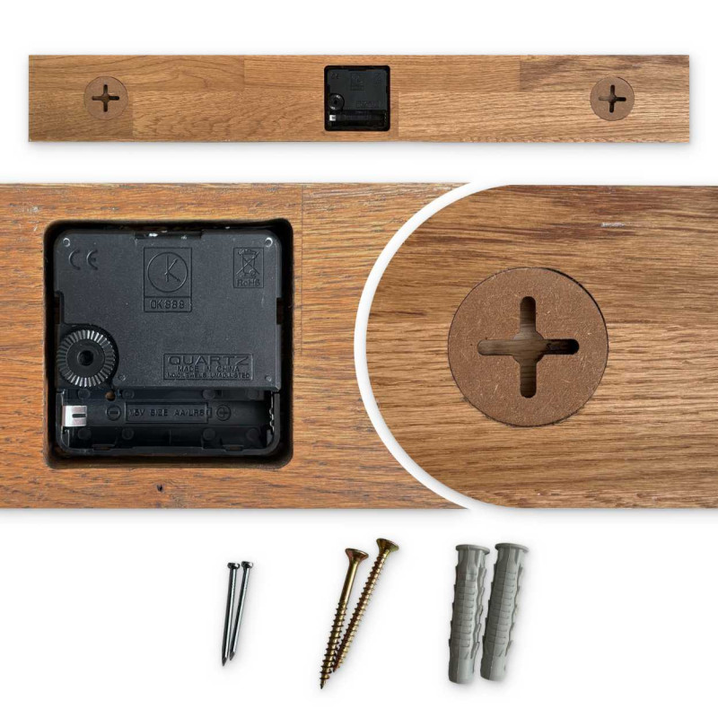 Rustikálne dubové hodiny na stenu –...