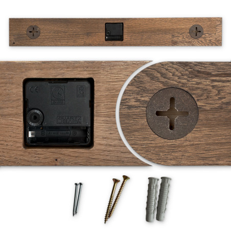 Rustic oak wall clock with numerals – minimalist Scandinavian wooden decor. Rustic oak wall clock with numerals – minimalist Scandinavian wooden decor.