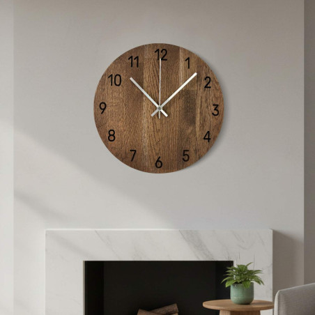 Ručne vyrobené nástenné hodiny zo solidného dubu -  MAHKO