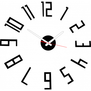 Moderné hodiny na stenu vyrobené z plastu. Vlastná výroba, X-momo 2