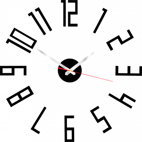 Moderné hodiny na stenu vyrobené z plastu. Vlastná výroba, X-momo