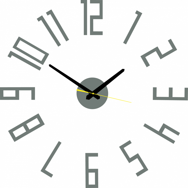 Moderné hodiny na stenu vyrobené z plastu. Vlastná výroba, X-momo