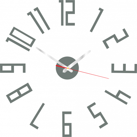 Moderné hodiny na stenu vyrobené z plastu. Vlastná výroba, X-momo