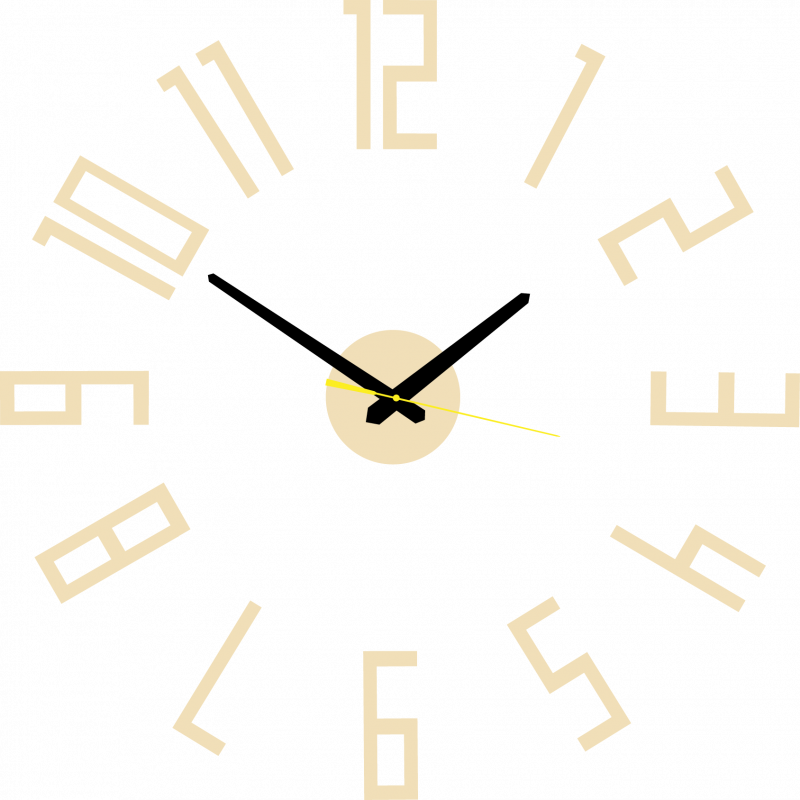 Moderné hodiny na stenu vyrobené z plastu. Vlastná výroba, X-momo