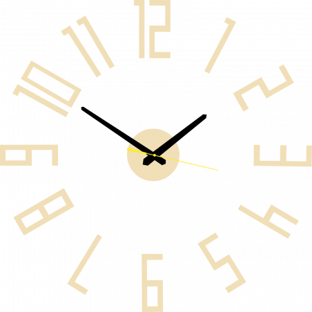 Moderné hodiny na stenu vyrobené z plastu. Vlastná výroba, X-momo