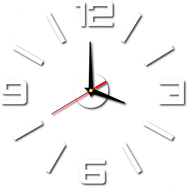 Moderné hodiny na stenu vyrobené z plastu. Vlastná výroba, X-momo