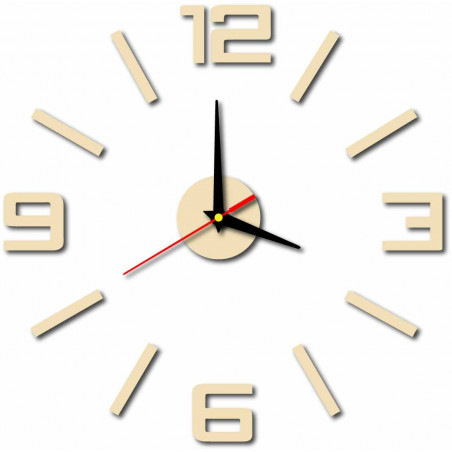 Moderné hodiny na stenu vyrobené z plastu. Vlastná výroba, X-momo Moderné hodiny na stenu vyrobené z plastu. Vlastná výroba, X-momo