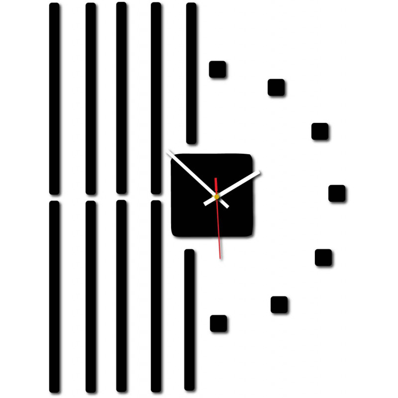 Moderné hodiny na stenu vyrobené z plastu. Vlastná výroba, X-momo