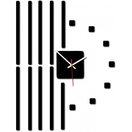 Moderné hodiny na stenu vyrobené z plastu. Vlastná výroba, X-momo Moderné hodiny na stenu vyrobené z plastu. Vlastná výroba, X-momo