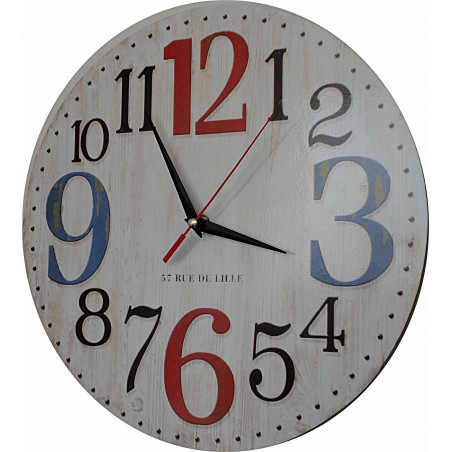 Drevené hodiny obraz ROSE . Fi 34 cm Drevené hodiny obraz ROSE . Fi 34 cm