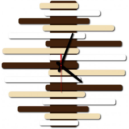 Moderné hodiny na stenu vyrobené z plastu. Vlastná výroba, X-momo