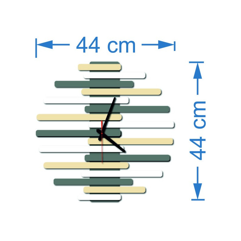 Rozmery nástenných hodín vyrobených z plastu. Trendy hodiny ako obraz.