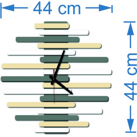 Rozmery nástenných hodín vyrobených z plastu. Trendy hodiny ako obraz.