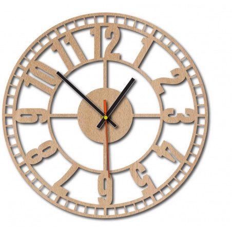 Moderné hodiny na stenu, nástenné hodiny z dreva, preglejka