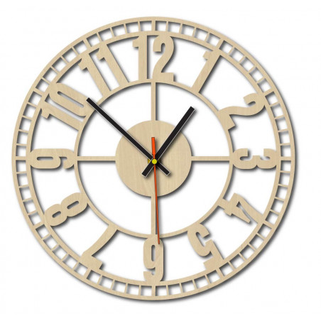 Moderné hodiny na stenu, nástenné hodiny z dreva, preglejka