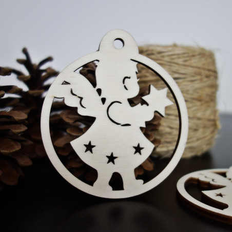 Vianočné ozdoby vyrobené z dreva, rozmer: 79x90 mm Vianočné ozdoby vyrobené z dreva, rozmer: 79x90 mm