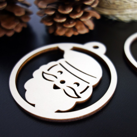 Vianočná ozdoba - Santa Claus, rozmer: 79x90 mm Vianočná ozdoba - Santa Claus, rozmer: 79x90 mm