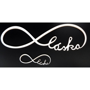 Drevený nápis. Večná láska. Rozmer: 500x 164 mm LASKA 2