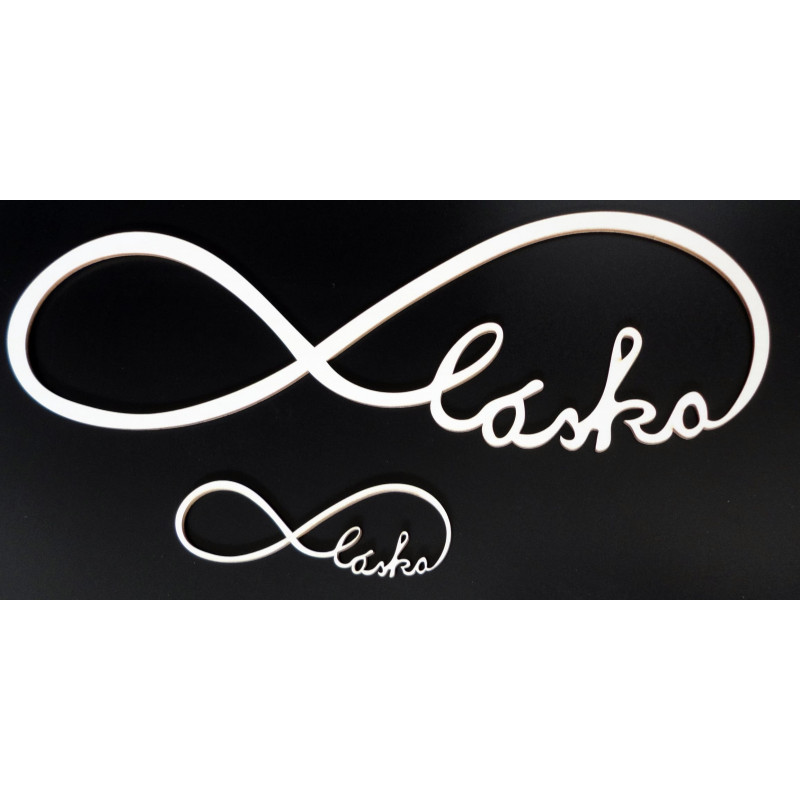 Drevený nápis. Večná láska. Rozmer: 500x 164 mm