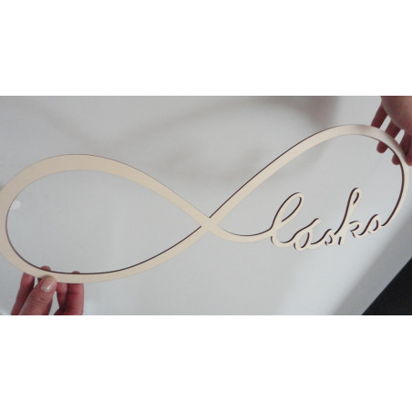 Drevený nápis. Večná láska. Rozmer: 500x 164 mm