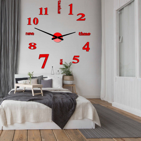 Moderné nástenné hodiny sedem 2D plexi MIRROR Moderné nástenné hodiny sedem 2D plexi MIRROR
