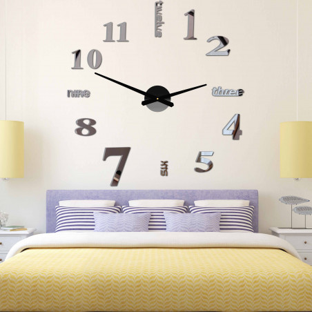 Moderné nástenné hodiny sedem 2D plexi MIRROR Moderné nástenné hodiny sedem 2D plexi MIRROR