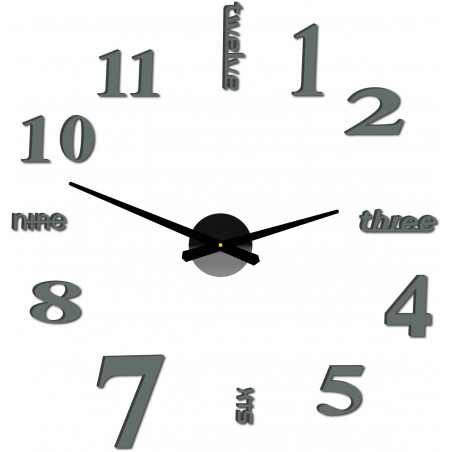 Moderné nástenné hodiny sedem 2D plexi MIRROR Moderné nástenné hodiny sedem 2D plexi MIRROR