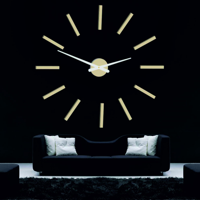 Moderné nástenné hodiny paličky 2D plexi MIRROR