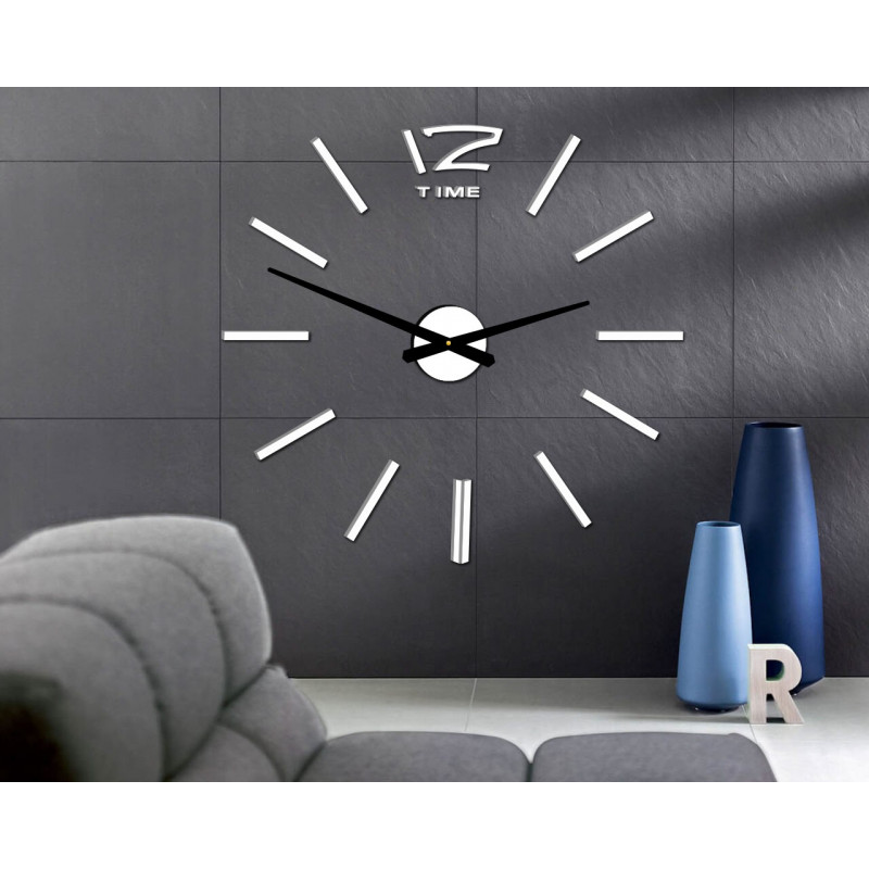 Nástenné hodiny veľké nalepovacie OMEGA. Plexisklo XMOMO