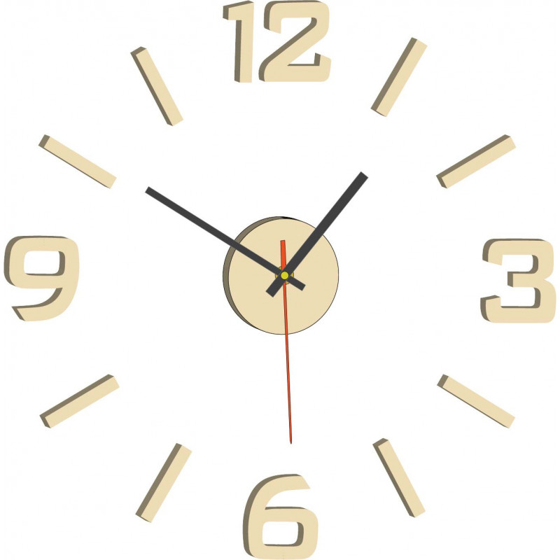 Nástenné hodiny nalepovacie XS SANDERO