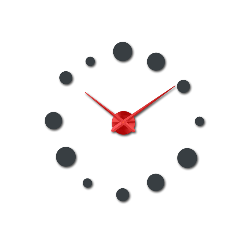 Veľké nástenné hodiny bodka (moderné hodiny na stenu) DEKORAJ