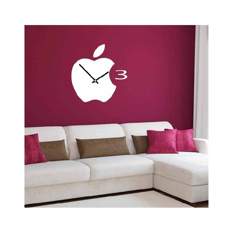 Nástenné hodiny plastové do kuchyne APPLE, 35x35 cm