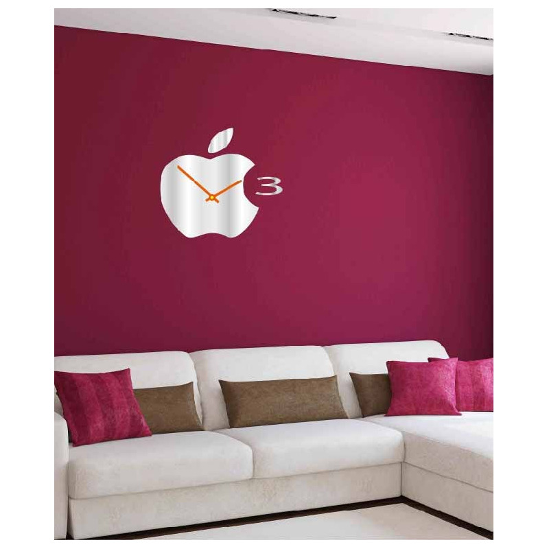 Nástenné hodiny plastové do kuchyne APPLE, 35x35 cm