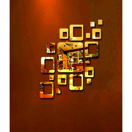 Nalepovacie hodiny na stenu štvorec moderné 50x40 cm FIGARO Nalepovacie hodiny na stenu štvorec moderné 50x40 cm FIGARO