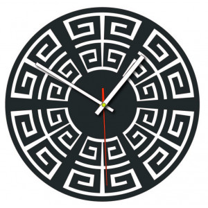 Nástenné hodiny z dreva preglejky 4 mm moridlo  FAREBNÉ 2