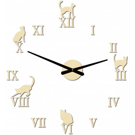 Nalepovacie hodiny na stenu mačky Nalepovacie hodiny na stenu mačky