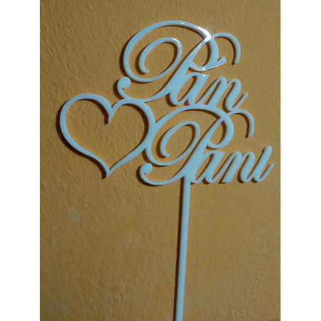 Plastový zápich ozdoba na tortu pán a pani. Rozmer 150 x 222 mm