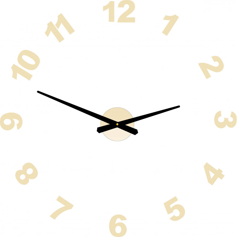 Dizajnové nástenné hodiny nalepovacie PLEXI čísla OPTIC