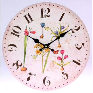 Hodiny z dreva vitajte v mojom dome  MDF . Fi 30 cm