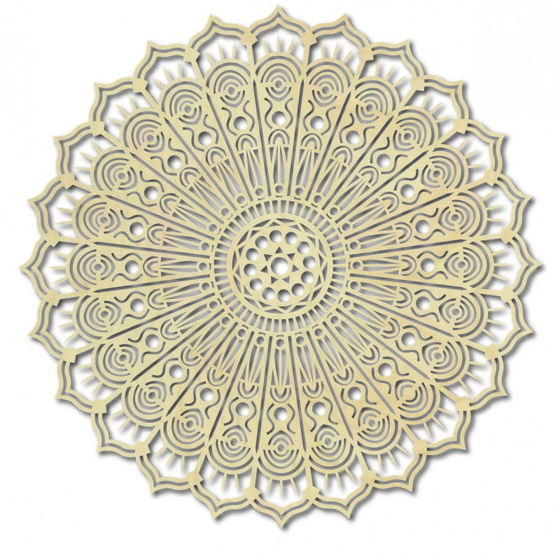 Mandala kvet pokoja drevený obraz na stenu z preglejky SILVIA