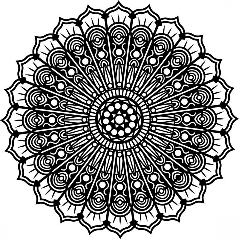 Mandala kvet pokoja drevený obraz na stenu z preglejky SILVIA