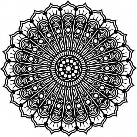 Mandala kvet pokoja drevený obraz na stenu z preglejky SILVIA